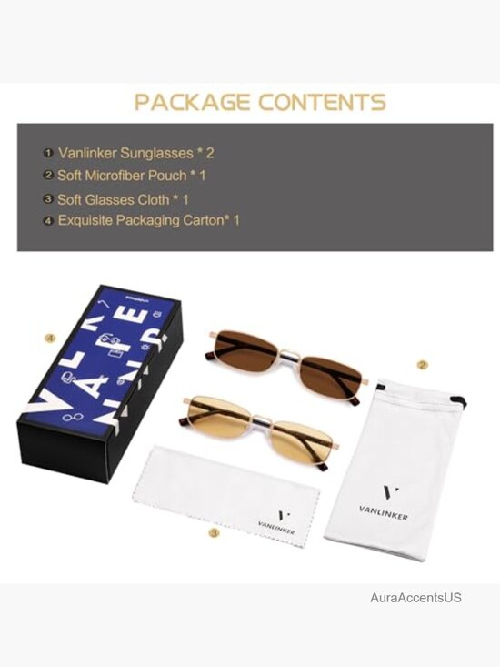 Small Rectangle Polarized Sunglasses 90s Trendy Y2k Thin Skinny Shades main image 7